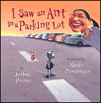 I saw an ant in a parking lot